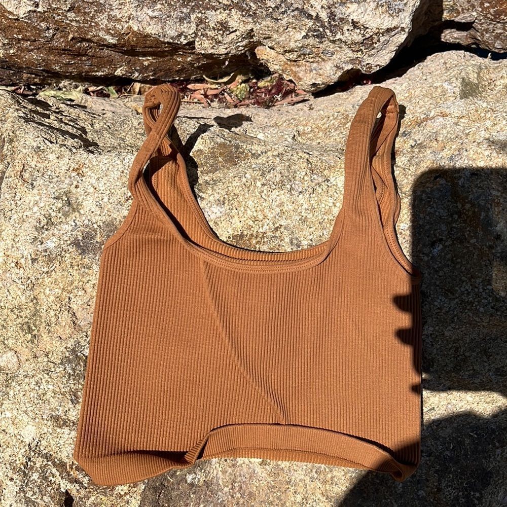 Free People Movement Happiness Runs Square Neck Crop Tank - Picture 6 of 10
